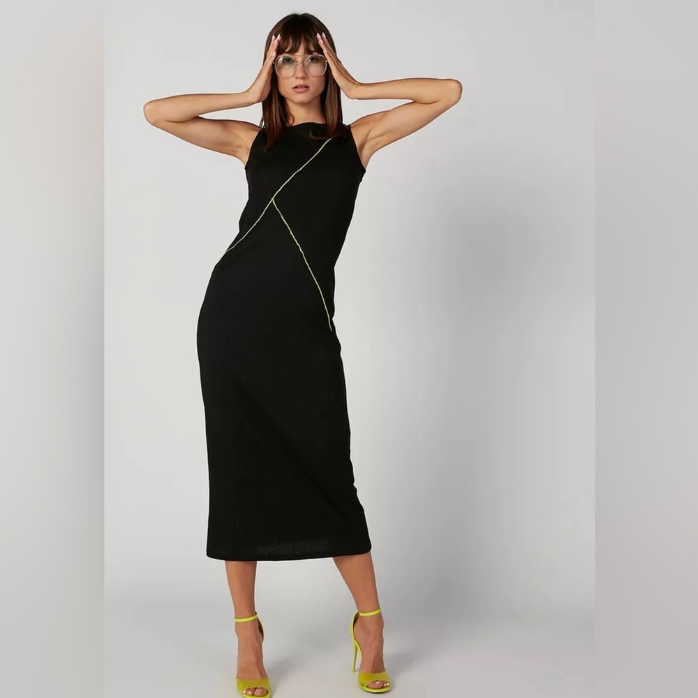 Zara Black Asymmetrical Sheath Dress